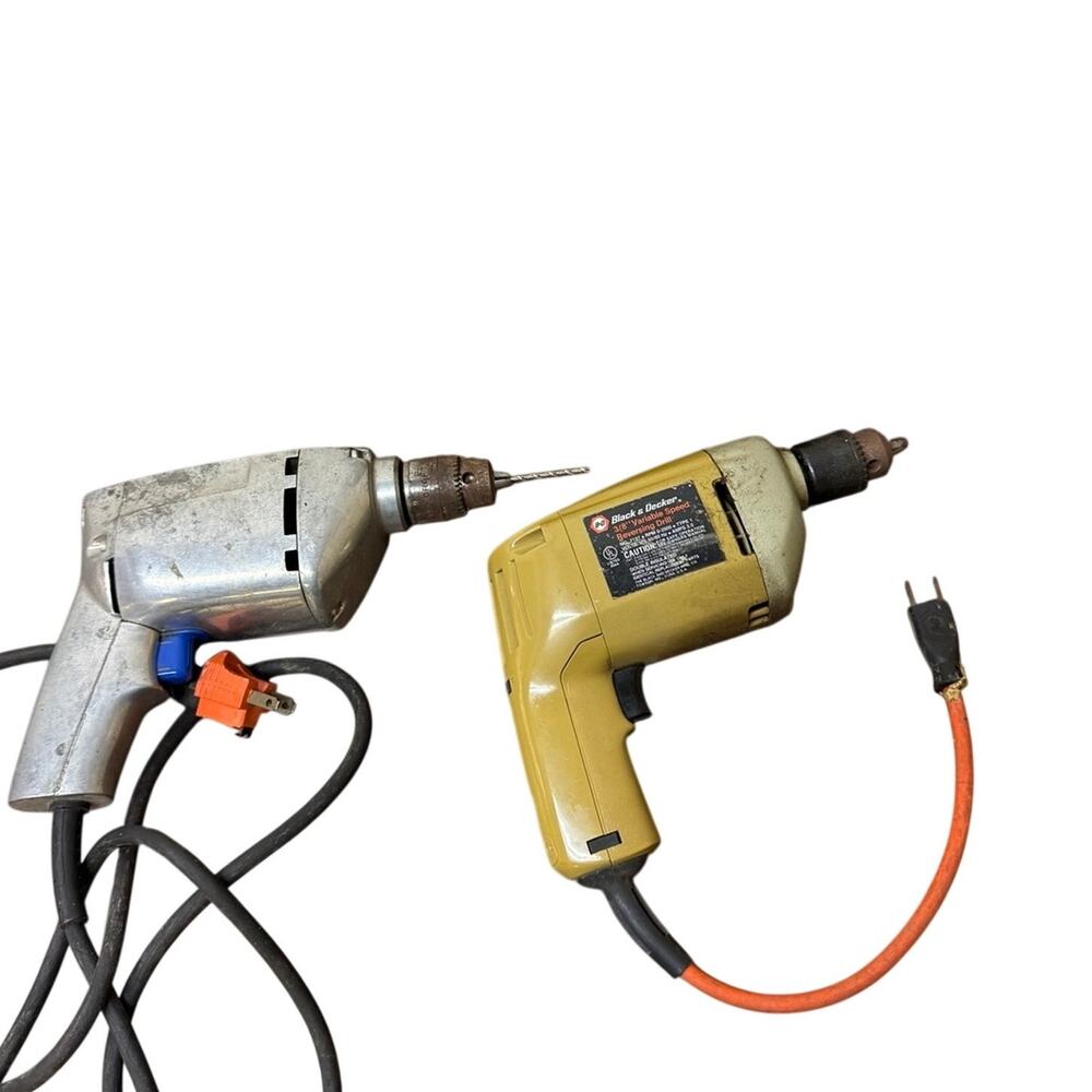 Vintage electric drills TESTED lot of 2